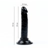 Черный анальный фаллоимитатор на присоске - 12 см.