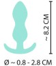 Аквамариновая анальная втулка Mini Butt Plug - 8,2 см.