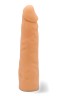 Телесная насадка-фаллос на трусиках с плугом - 16,5 см.