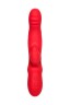 Красный вибратор Redli с двигающейся головкой - 21 см.