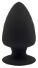 Черная анальная втулка Premium Silicone Plug M - 11 см.